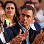 Pedro Sánchez y Javier Lambán, en una imagen de archivo