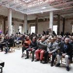 Presentación del futuro Centro Nacional de Fotografía en el Banco de España con la presencia de la delegada de Gobierno, Virginia Barcones; la subdirectora General de Museos, Mercedes Roldan; el alcalde de Soria, Carlos Martínez y la comisaria Sandra Maunac