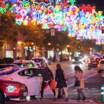 Luces de Navidad en el Barrio Salamanca de Madrid