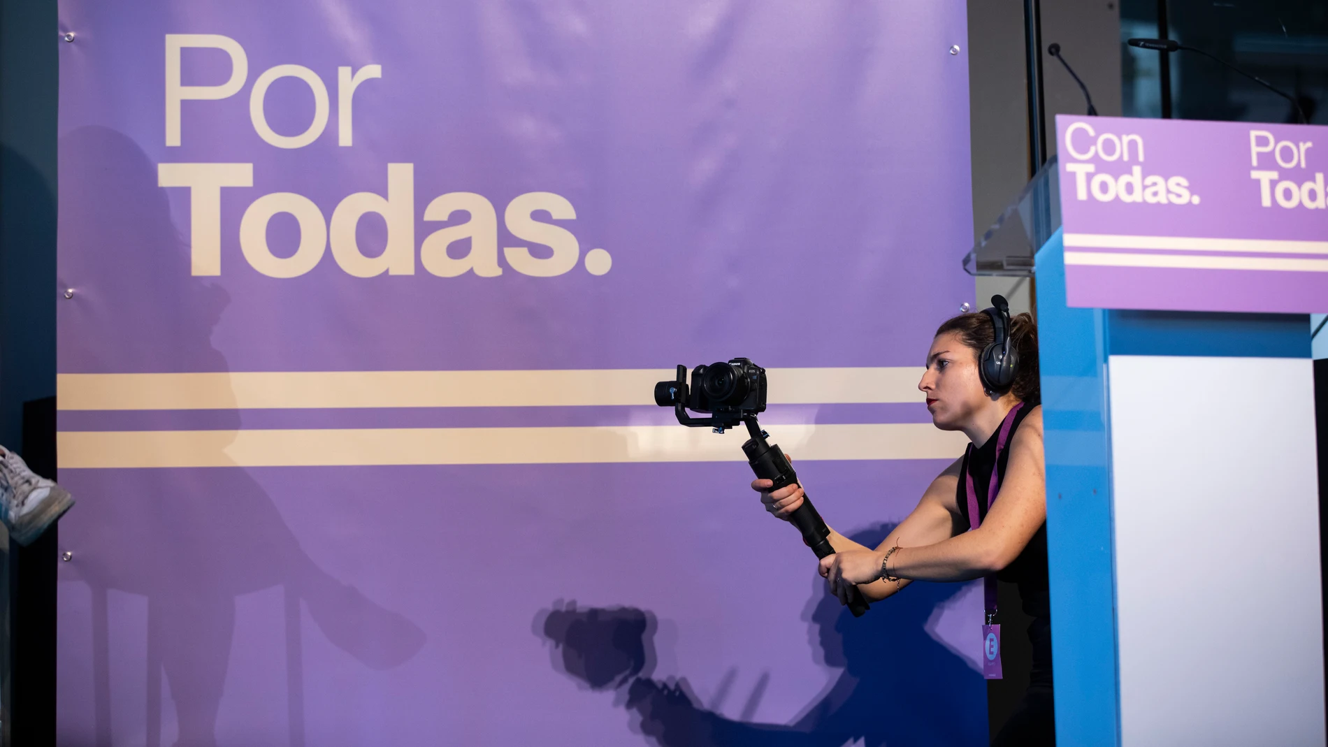 Acto de Podemos en Madrid en apoyo a la ministra Irene Montero