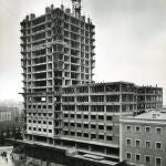 Construcción de la Torre de Madrid