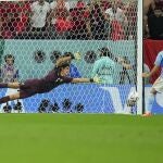 Pablo Sarabia mandó al palo su penalti ante Marruecos