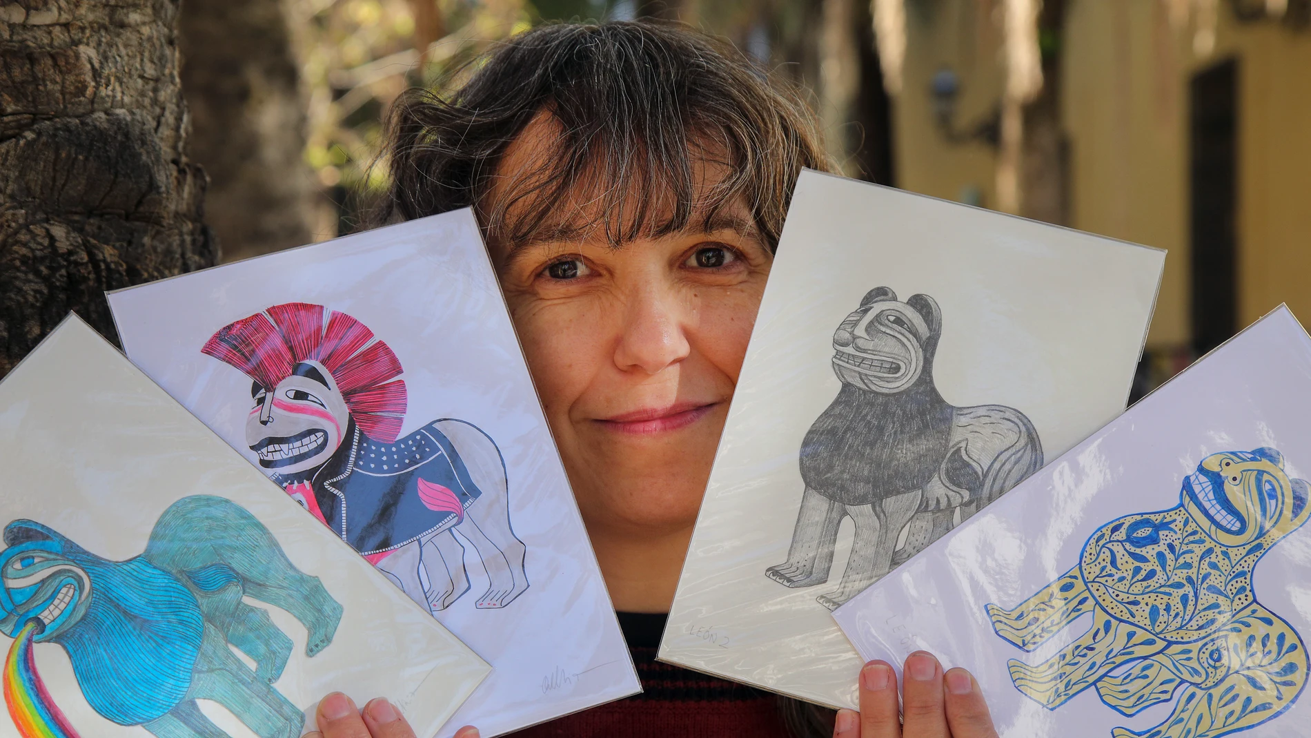 La ilustradora editorial y retratista Olalla Ruiz (Torrijos, Toledo, 1976). EFE/ Pepe Torres