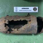 La Armada Española ha desactivado una bomba de aviación de la II Guerra Mundial en Algeciras. EFE/Armada