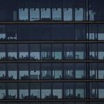 Oficinas vacías en el barrio madrileño de Las Tablas, uno de los distritos financieros de Madrid donde se concentra la principal actividad de comercio y finanzas de la metrópoli.