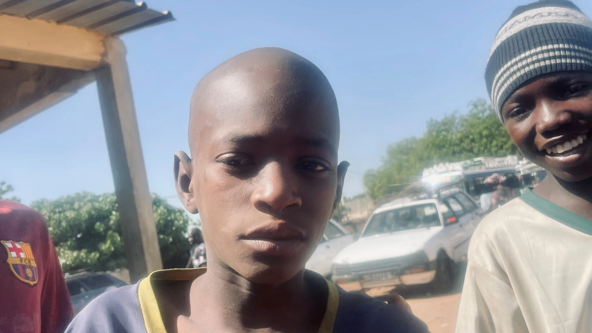 Niño talibé en Dakar.
