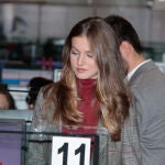 La Princesa Leonor en un acto de la Cruz Roja.