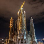 Acto de iluminación de las torres de los evangelistas Lucas y Marcos en la Basílica de la Sagrada Familia