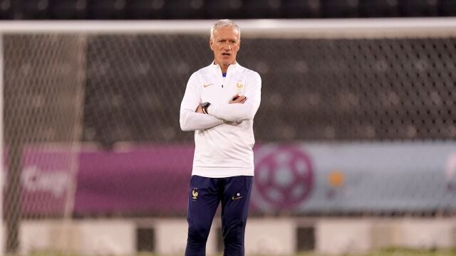 Didier Deschamps, en el entrenamiento de Francia