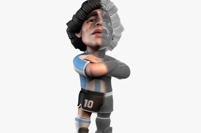 El Minix de Maradona con la camiseta albiceleste