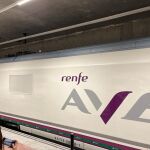 El primer AVE en su llegada a la Estación de Murcia del Carmen