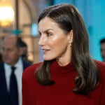 La Reina Letizia asiste al acto de celebración por el 15 aniversario de la Fundación Microfinanzas BBVA, este martes en Madrid. EFE/ Mariscal