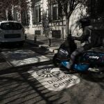 Señalización en el suelo de Distrito Centro