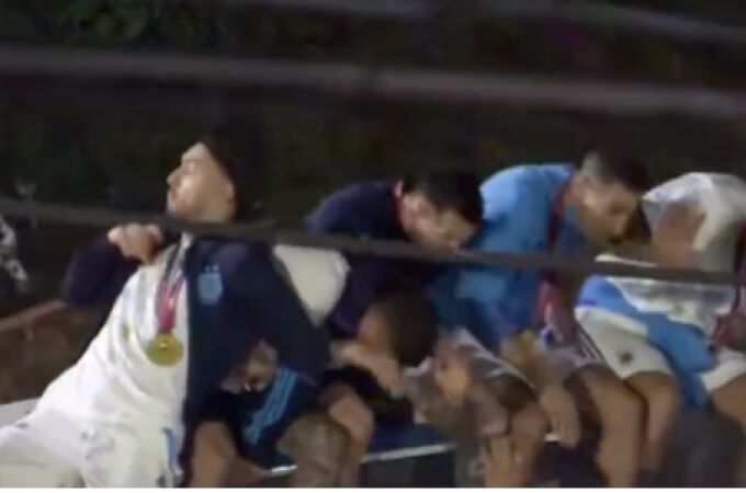 Los jugadores se llevaron un pequeño susto con un clable