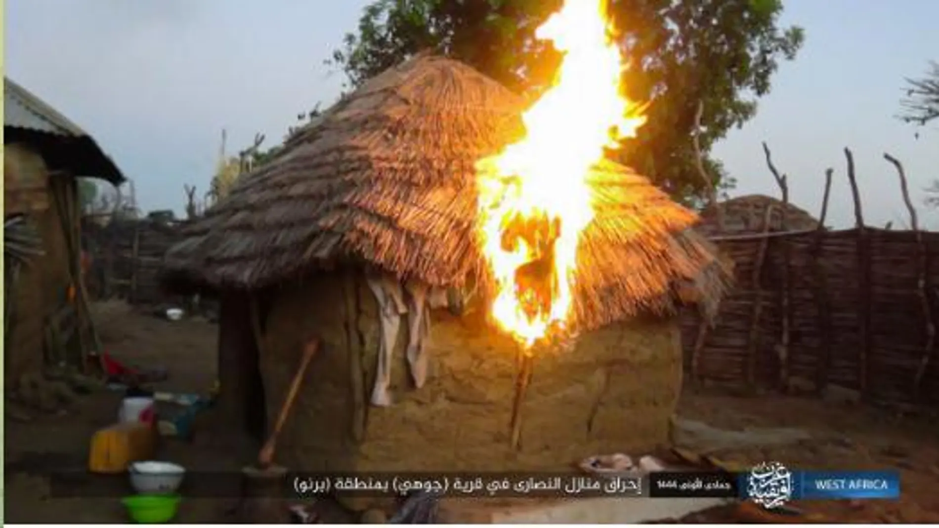 Una de las casas de cristianas quemadas por los terrorista en Juhi, Nigeria