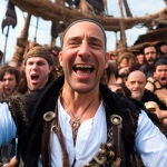 Stelfie, a bordo de una las naves que comandó Cristóbal Colón hasta América.