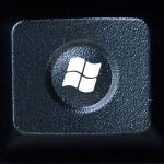 Diseño de la tecla Windows en un teclado para Windows 7.