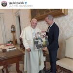 El director de cine marroquí con el Papa Francisco (Instagram)