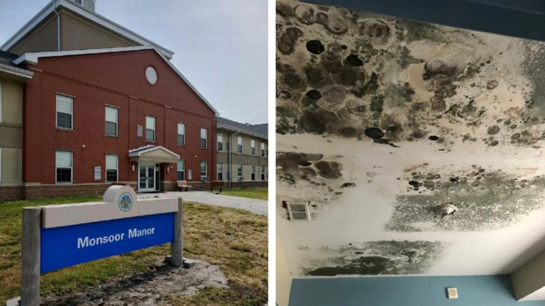Habitación mohosa en la base naval de Norfolk, la más grande del mundo, en Estados Unidos