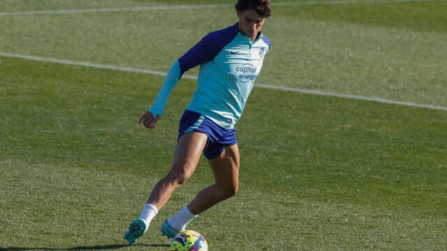 Joao Félix, durante un entrenamiento de Joao Félix
