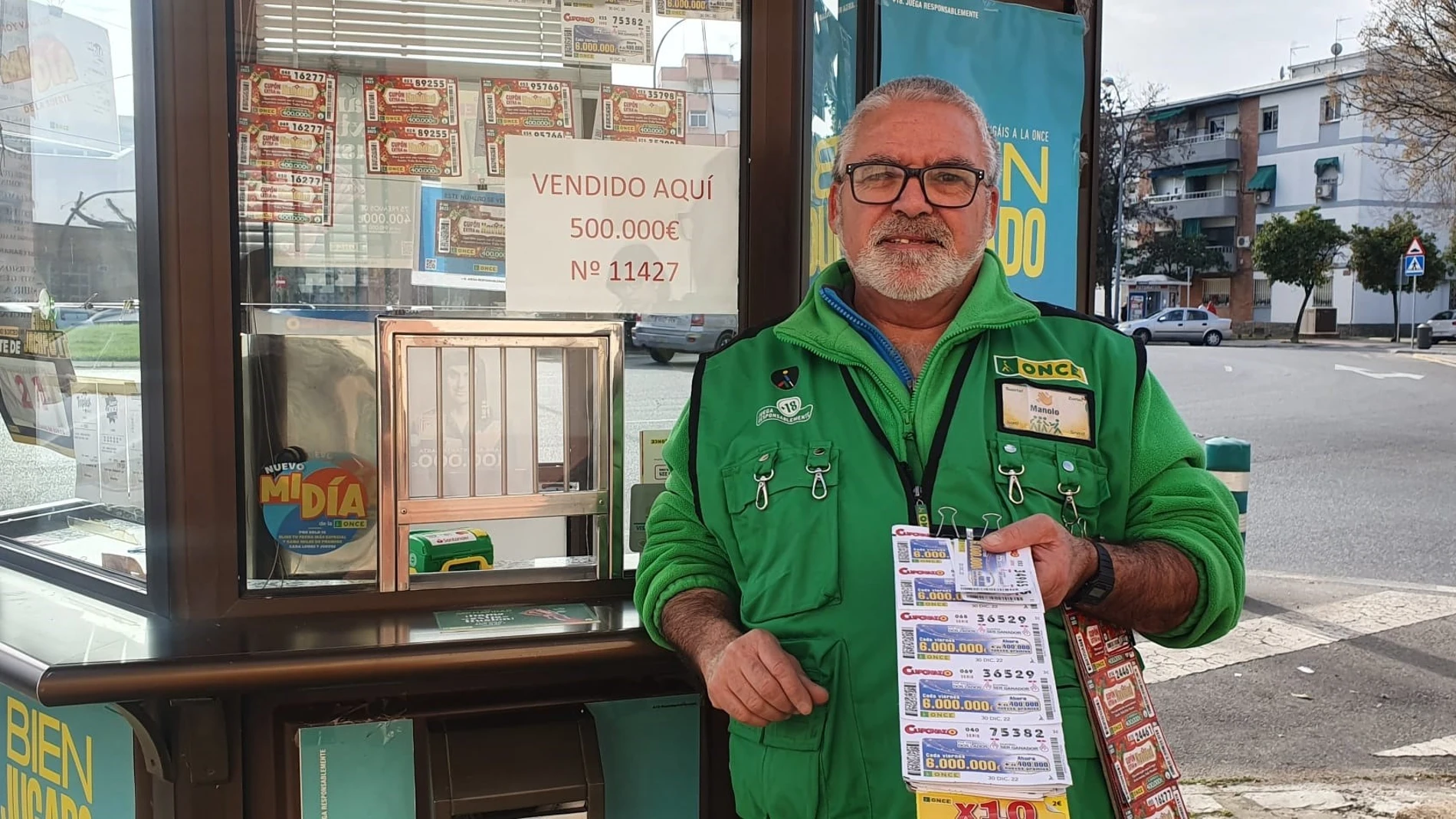 El vendedor de la ONCE Manuel López Ortiz. ONCE