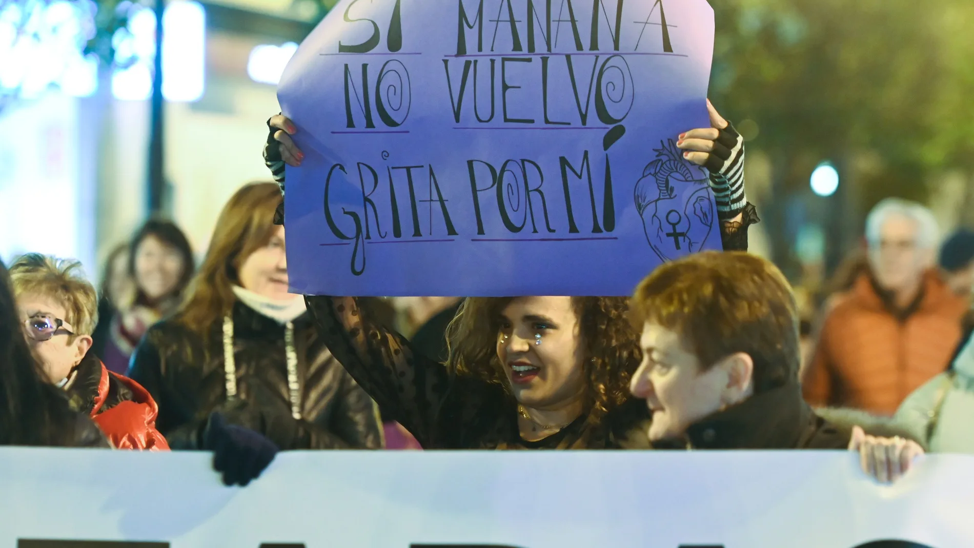Manifestación en Burgos durante el Día Internacional de la Eliminación de la Violencia hacia las Mujere