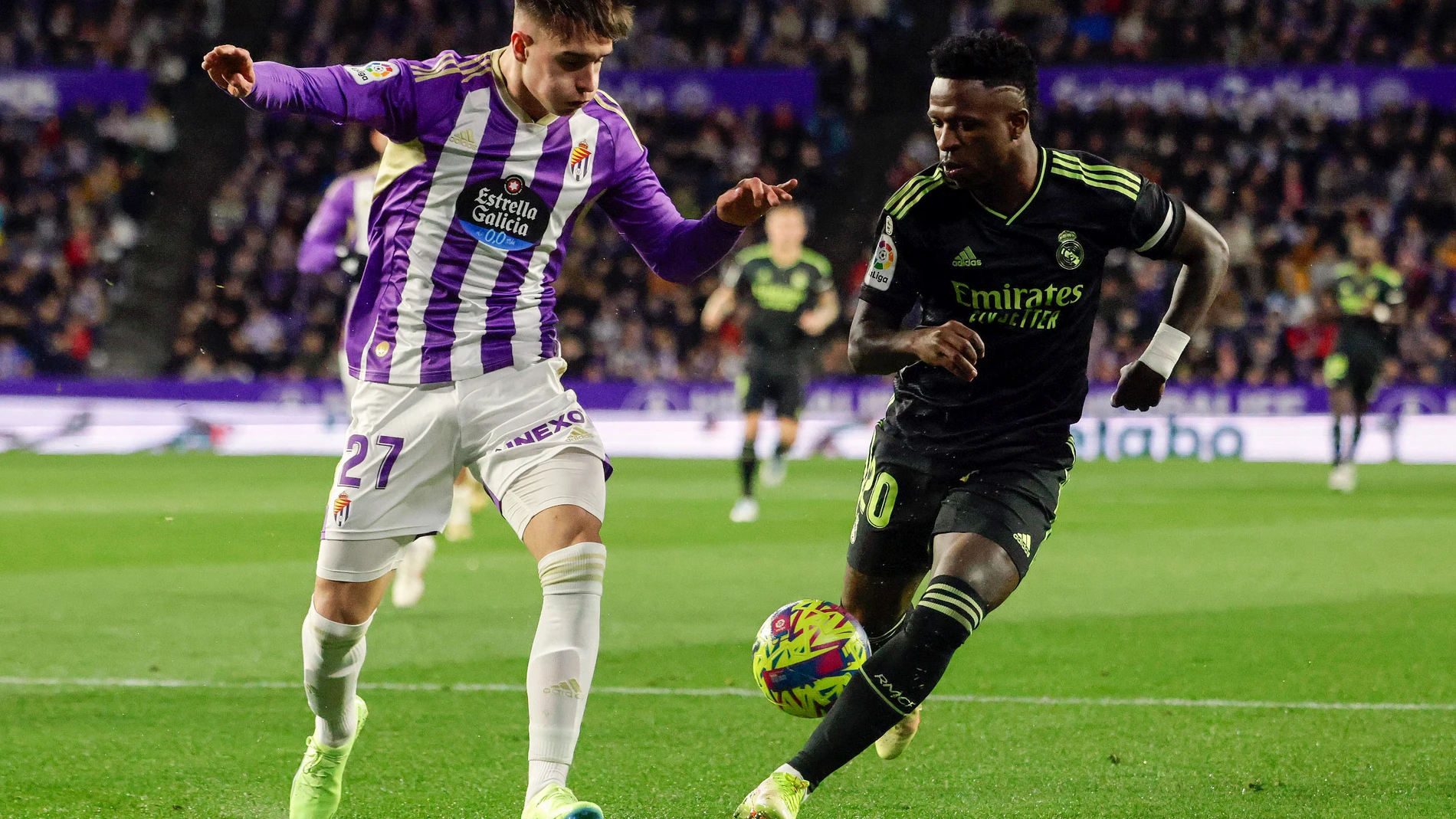 Vinicius en el partido disputado ante el Real Valladolid