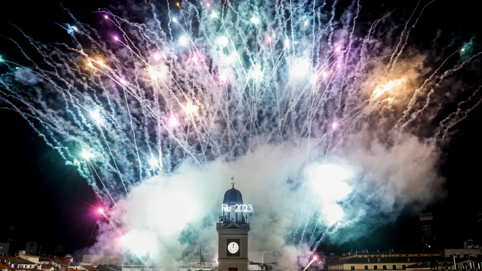 Imagen de archivo de las Campanada de Fin de Año en Madrid
