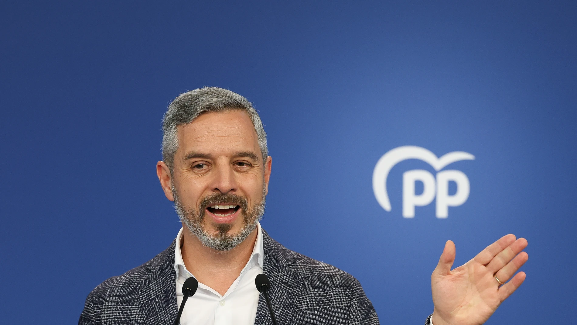 El vicesecretario de Economía del PP, Juan Bravo, en la sede del PP en Madrid