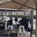 Destrozos sin justificar en la terraza del bar