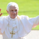 Benedicto XVI en una imagen en el Palacio Bellevue de Berlín durante su vista a Alemania en septiembre de 2011