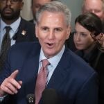 El líder de los republicanos en la Cámara de Representantes, Kevin McCarthy, republicano por California, antes de la votación