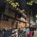 Desalojo de un edificio en la Plaza Fuente del Trébol de San Fernando de Henares afectado por la L7B de Metro de MadridPLATAFORMA AFECTADOS METRO LÍNEA03/01/2023