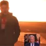 Momento de la explosión cuando el periodista francés Paul Gasnier iba a comenzar un directo de la guerra