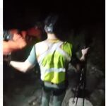 Un momento del rescate realizado por el GREIM de la Guardia Civil