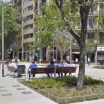 Una de las supermanzanas de Barcelona