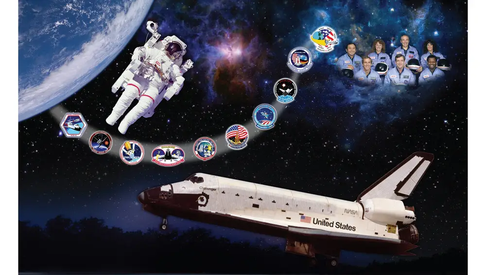 El transbordador espacial challeger realizó varias misiones antes de desintegrarse en 1986.