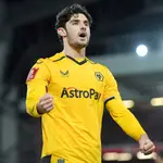 Goncalo Guedes con el Wolverhampton.