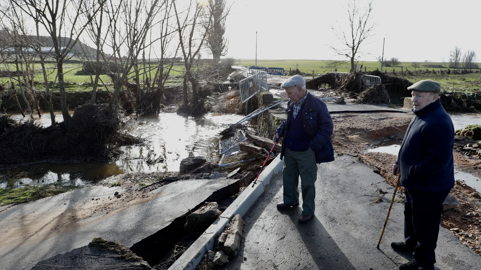 Inundaciones en Aldeatejada tras las lluvias del fin de semana