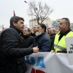 El presidente del PPCV, Carlos Mazón, durante la manifestación en Madrid en protesta por el recorte del trasvase Tajo- Segura