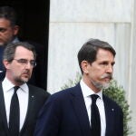 Los tres hijos varones de Constantino II, Felipe, Nicolás y Pablo de Grecia