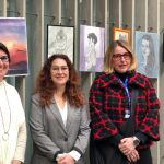 Verónica Giménez, de la UTEH, la teniente de alcalde Janet Sanz y Mar Ramos, psiquiatra de Vall d'Hebron