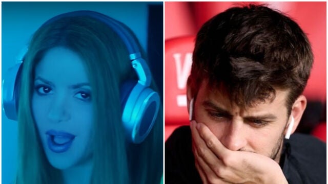 Shakira y Piqué en un montaje