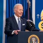 Joe Biden, presidente de Estados Unidos, en una rueda de prensa en la Casa Blanca