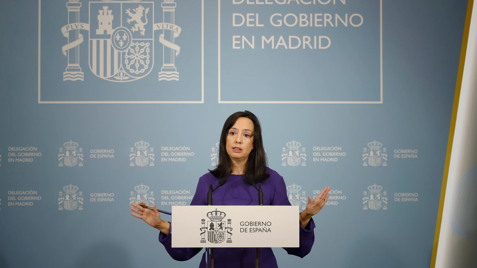 La delegada del Gobierno en la Comunidad de Madrid, Mercedes González, en una imagen del pasado viernes