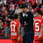 Morata se lamenta después de una ocasión fallada