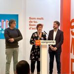 Juan Ponce (Els Verds), Águeda Micó (Més) y Alberto Ibañez (Iniciativa)