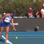 La bandera rusa durante el partido