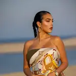 Georgina Rodríguez y las botas denim más altas.