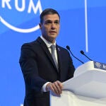 El presidente del Gobierno español, Pedro Sánchez, lanzó en Davos, Suiza.